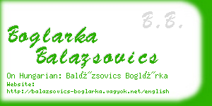 boglarka balazsovics business card